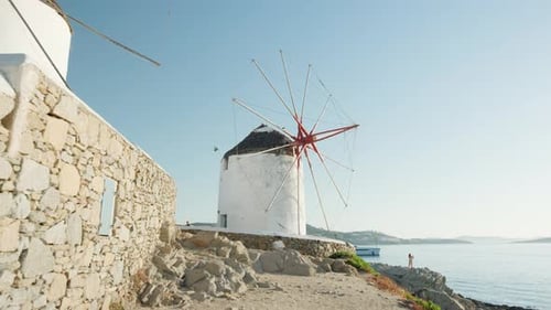 Windmills in Mykonos, Greece