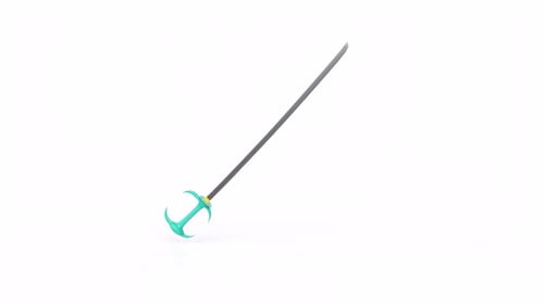 Sword 3d object rotating loop