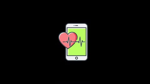 Medical App Heartbeat Flat Design Animation