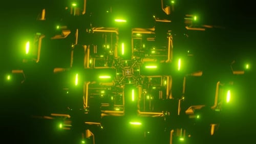 Ein futuristischer und lebendiger VJ-Hintergrund mit faszinierenden psychedelischen Mustern und hypnotischem Blinken