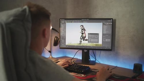 Young Designer Creates 3D Model and Animation Using Computer