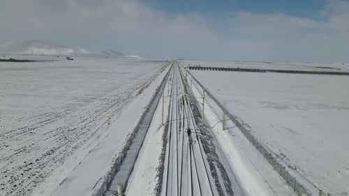Railway In Winter