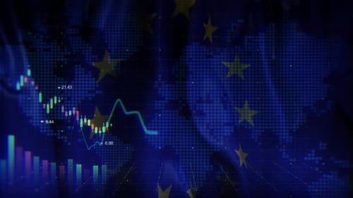 European Union Waving Flag Terms In The Stock Market