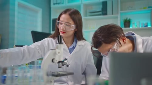 Scientists Working Together in a Lab
