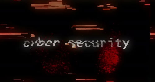 Digital Glitch Text for Cyber Security Title