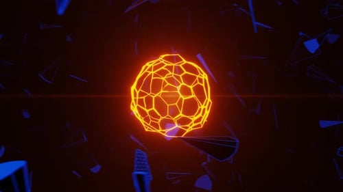Rote und blaue universelle Hintergrund-Loop-Animation für deinen gesamten Song in 4K