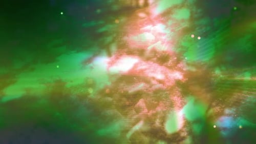 Abstract Space Nebula Animation with Glowing Light Particles