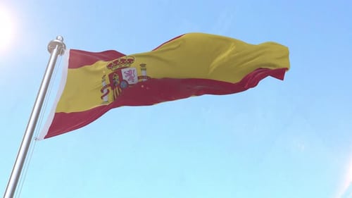 Waving Flag of Spain Animation