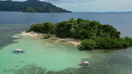 Tropical Philippines Island and Boats