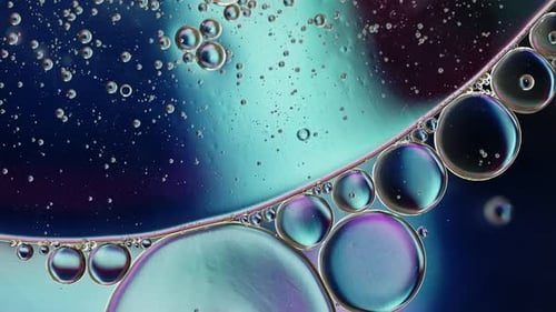 Abstract Multicolored Bubbles Creating Vibrant Patterns