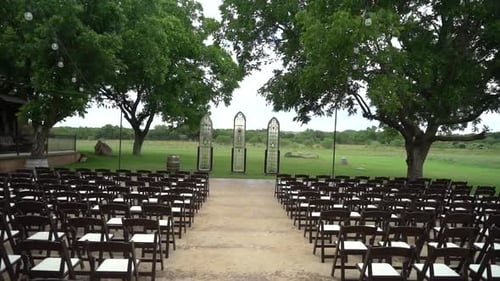 Beautiful Wedding Ceremony Set Up in Nature
