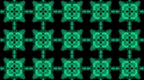 Abstract Cyan and Green Smoke Pattern | Symmetrical Light Flow on Black Background for Wallpaper