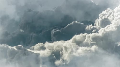 Time Lapse of Fluffy White Cumulus Clouds
