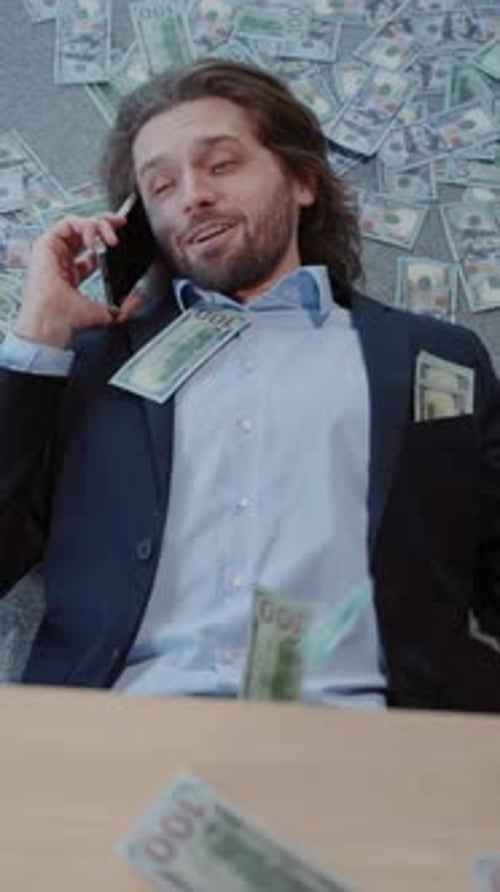A Welldressed Man Navigates Wealth Success and Luxury