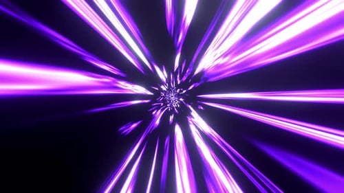 Futuristic Purple Light Speed Tunnel Animation