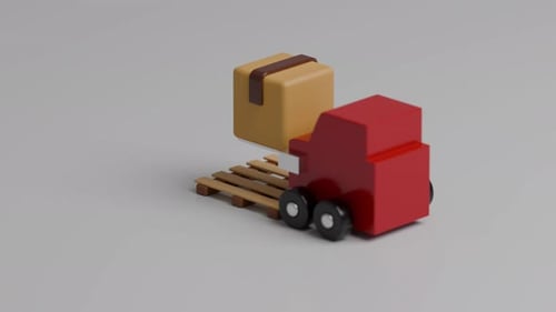 3D Loop Satisfying Logistics Animation