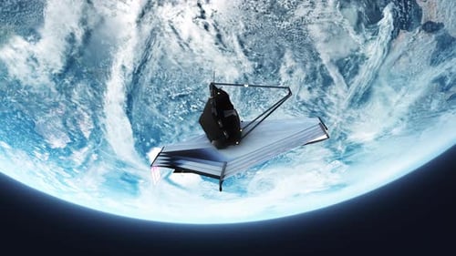 James Webb Space Telescope Orbiting Earth