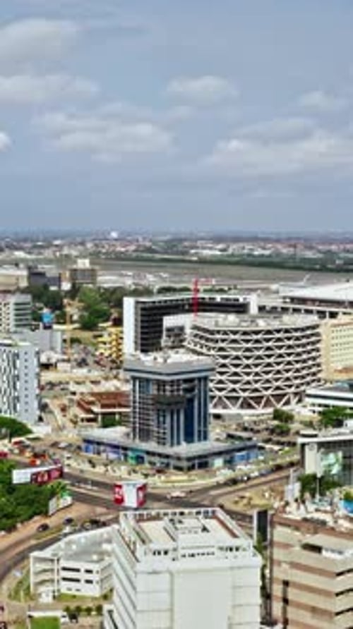 Aerial view of Accra showcasing urban development and city layout