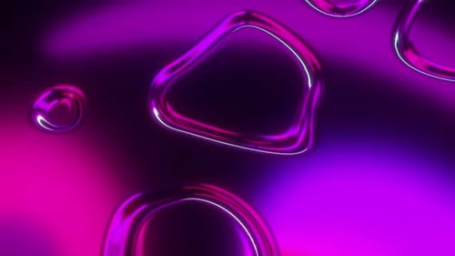 Abstract Fluid Neon Glow Shapes Background Loop