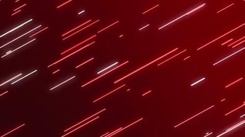 Rounded Neon Red Colored Lines Background Animation Loop