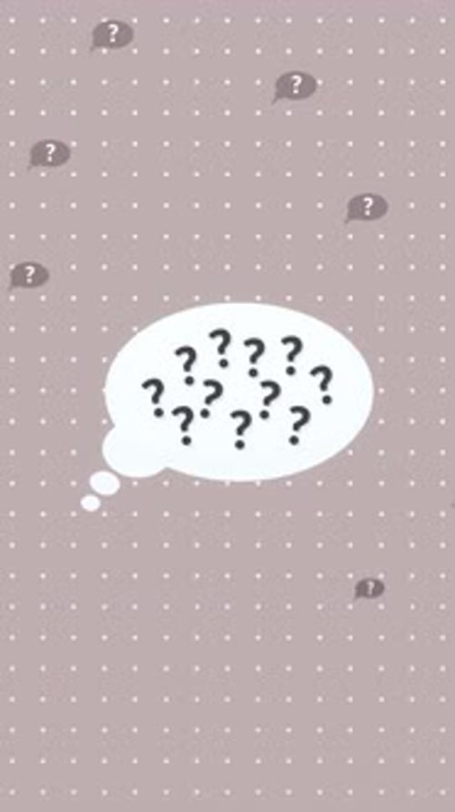 Animated Flat Design Question Mark Thought Bubble