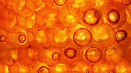 Intricate Honeycomb Structure with Natural Orange Glow