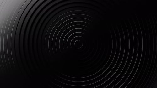 Background of black rings moving in waves. Loop animation
