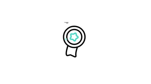 Animated Minimalist Star Award Badge Icon