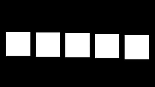 Stanza Collection: Five cubes rise and scale up to reveal the screen