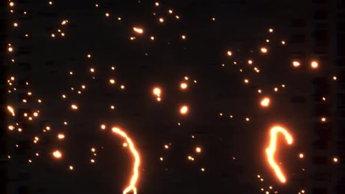 Abstract Glitch Reveal with Energetic Light Particles