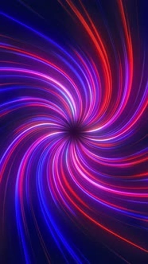 Vibrant Swirling Neon Light Trails Abstract Motion Background