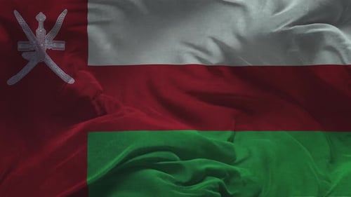 Oman Flag Waving Seamless Loop Animation