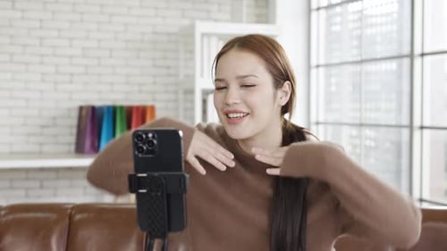 Young Woman Recording Content for her Blog