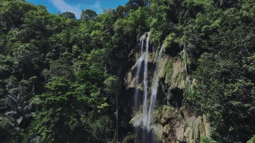 Tumalog Waterfall Among The Jungles Of Cebu Island