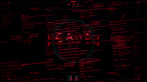 Cybernetic Code Interface Text Reveal