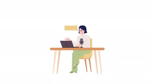 Animated Podcast Host on Interview
