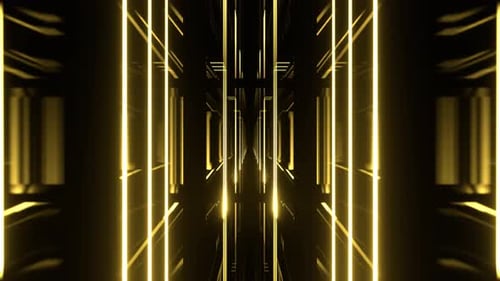 Light Yellow Dark Aesthetic Neon Laser Corridor Background Vj Loop In 4K