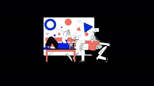 Minimalist Animation of People Interacting with Digital Content