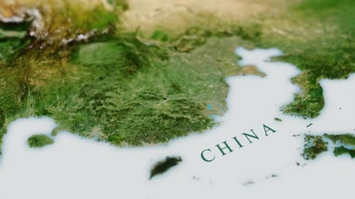 3D Map Animation of China Reveal