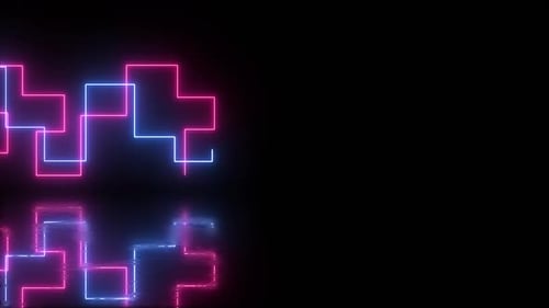 3d Through Glowing Neon Lines Tunnel Violet Spectrum Fluorescent Ultraviolet Light