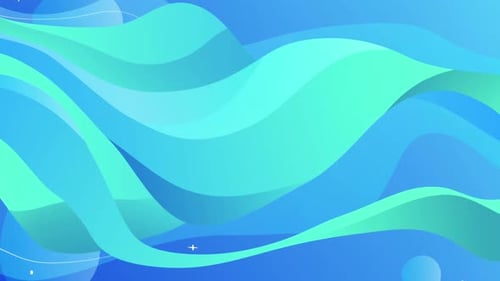 Abstract Fluid Blue Waves Background Animation