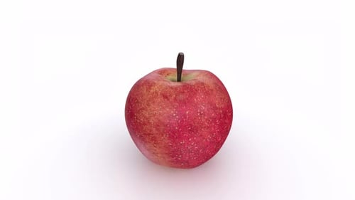 Frischer roter Apfel auf weißem Hintergrund