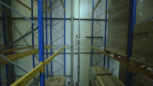 Timelapse of People working in warehouse