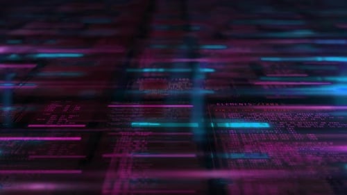 Artificial Intelligence Data Array In Virtual Space