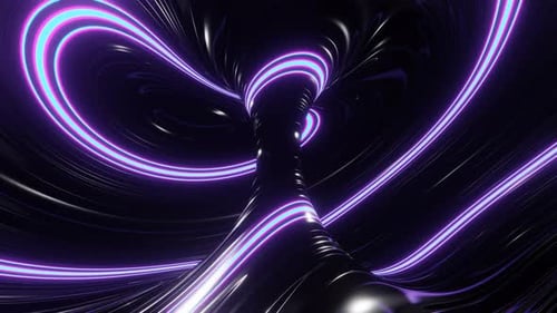 Cyan And Pink And Black Glowing Abstract Background Vj Loop In 4K