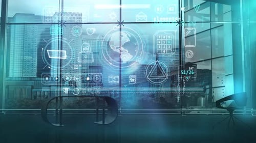 Futuristic HUD Digital Data and Technology Interface