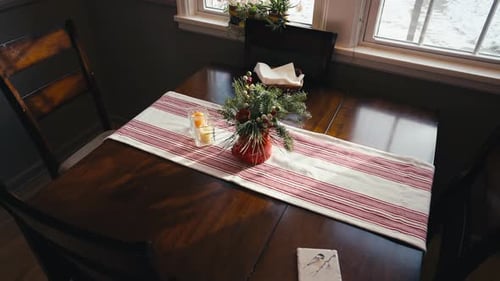 Festive Holiday Dining Table Decoration