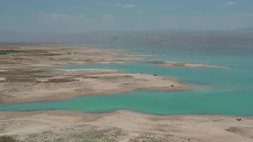 Stunning Drone Footage of Desert Oasis with Green Lakes