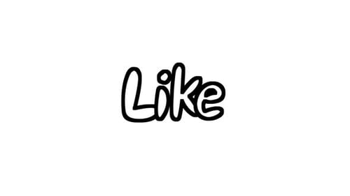 Like Doodle Text Animation Loop Background