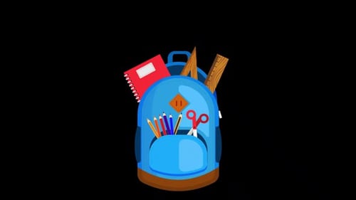School Bag Animation Alpha